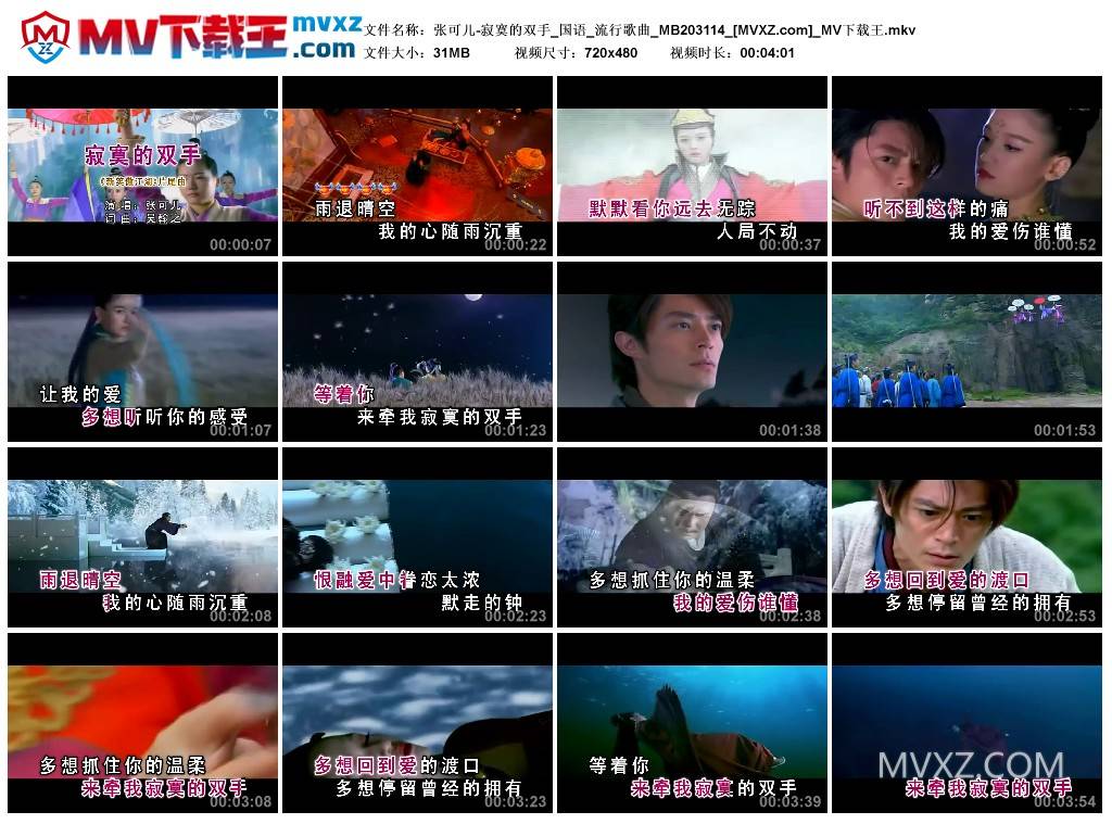 张可儿-寂寞的双手_国语_流行歌曲_MB203114